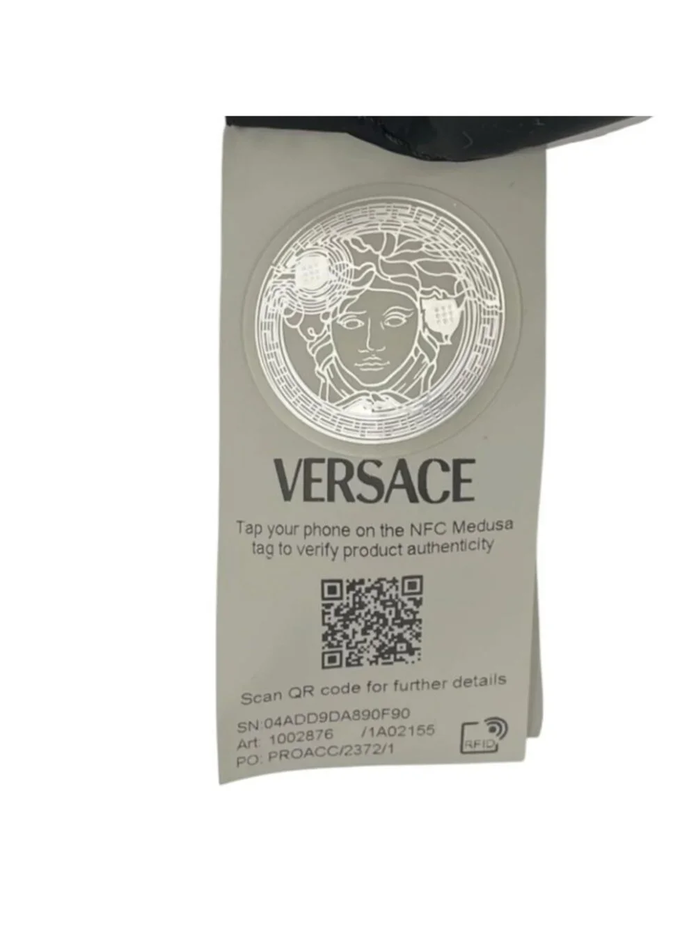 Versace Nylon Backpack Cowhide Black Medusa